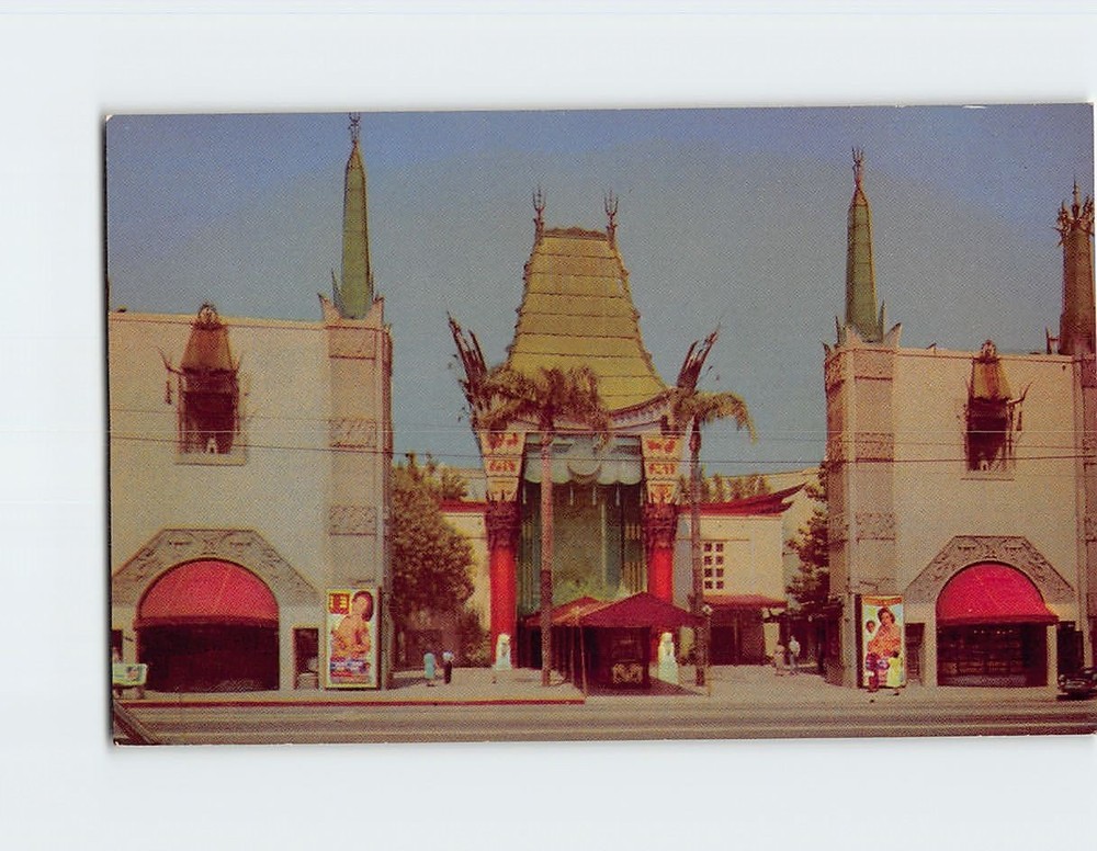 Postcard Graumans Chinese Theatre Hollywood Los Angeles California USA