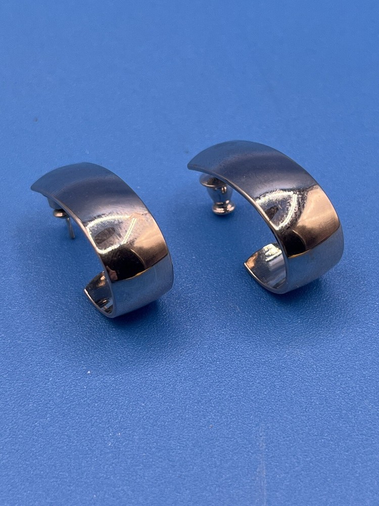 Monet Silver Tone Reflective Earrings Post Pierced