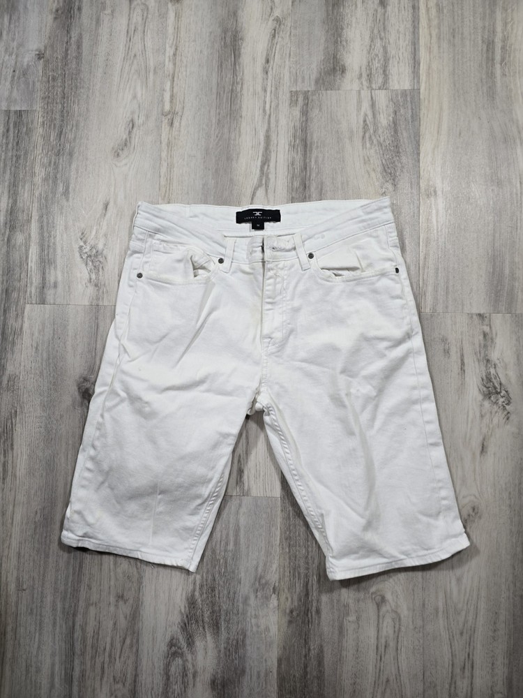 Jordan Craig white denim jeans short mens 34 cotton blend
