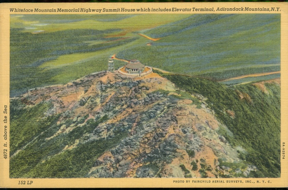 Whiteface Mountain Memorial Highway Summit House Adirondack Mts. N.Y. Postcard