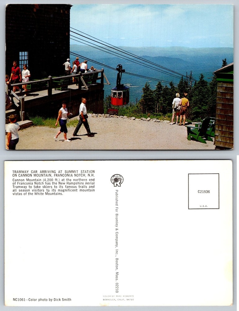 Cannon Mountain Aerial Tramway Postcard Franconia Notch NH White Mountains