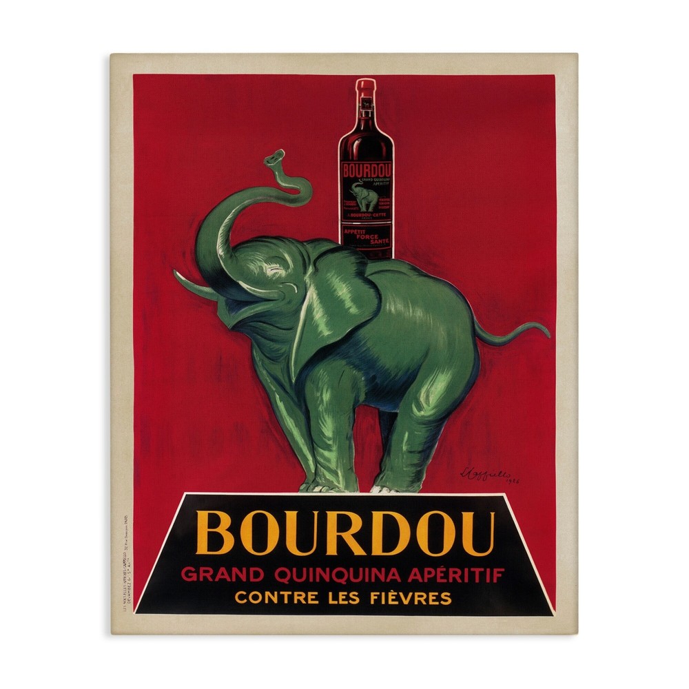 Stupell Bourdou Vintage Elephant Advertisement Bar