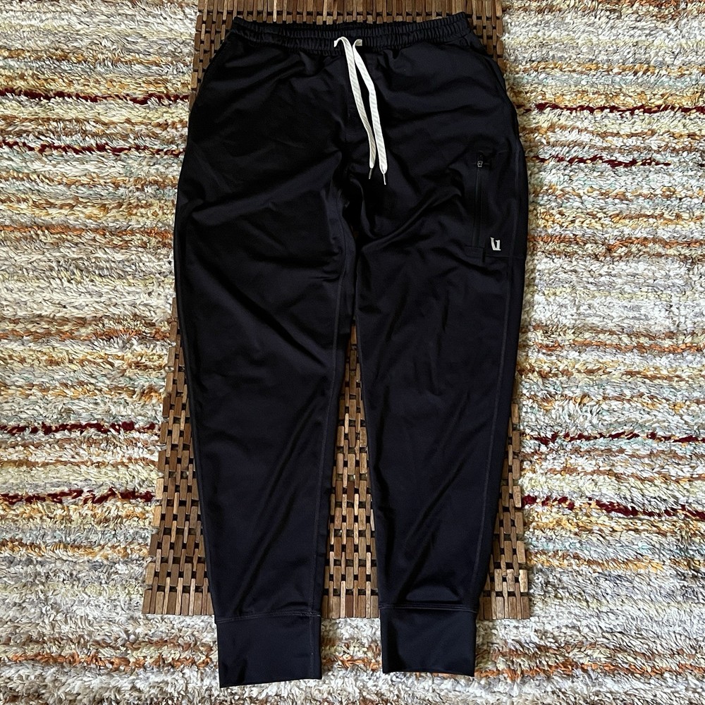 Vuori Sunday Performance Joggers Stretch Sweatpants for Men Black Size M