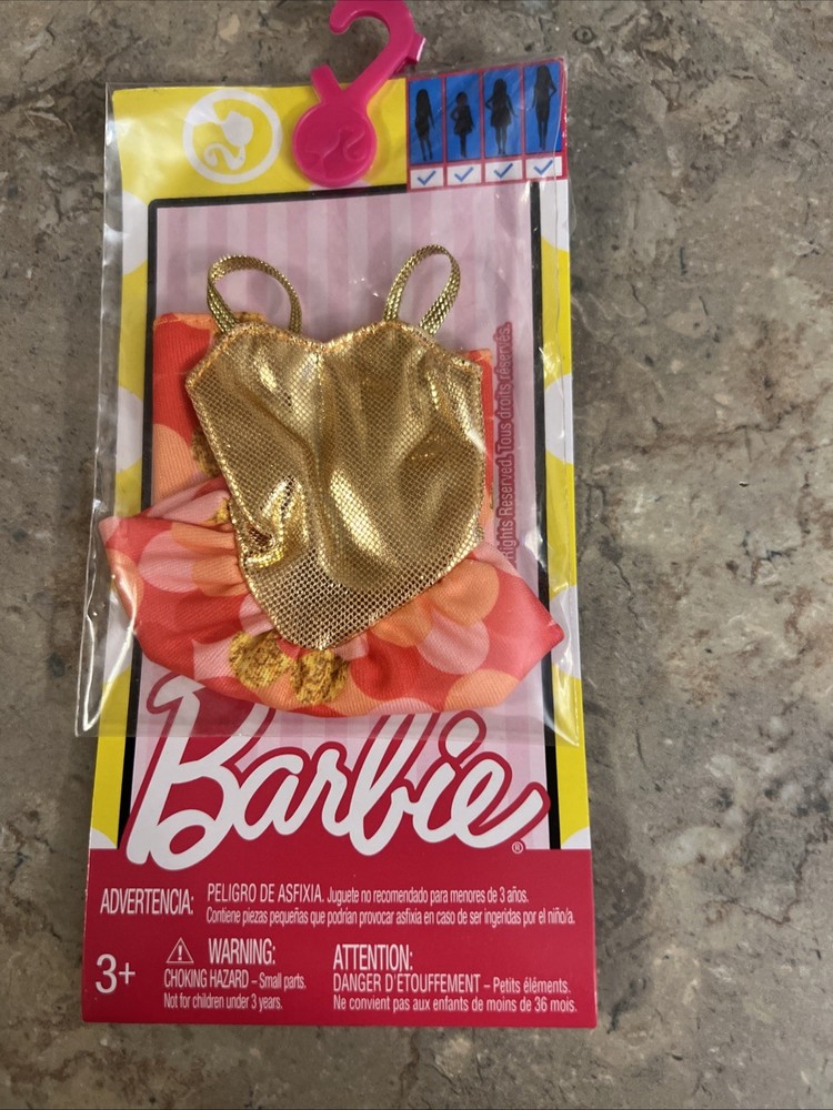 BARBIE Polka Dot Dress With Gold Top 2016