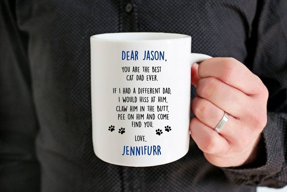 Personalized Cat Dad Mug Cat Dad Gifts Cat Gifts For Men Cat Dad Mug Best Cat