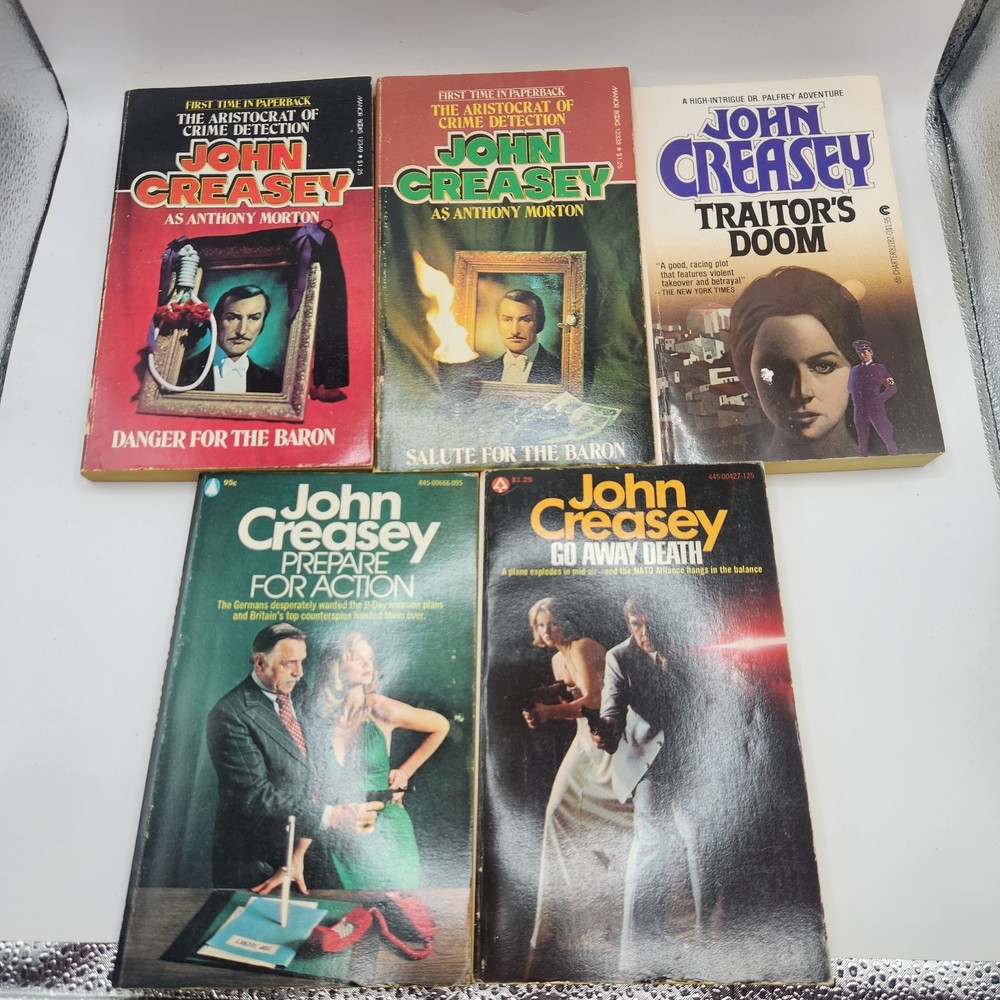 Lot Of 5: Vintage John Creasey Paperback Books PB