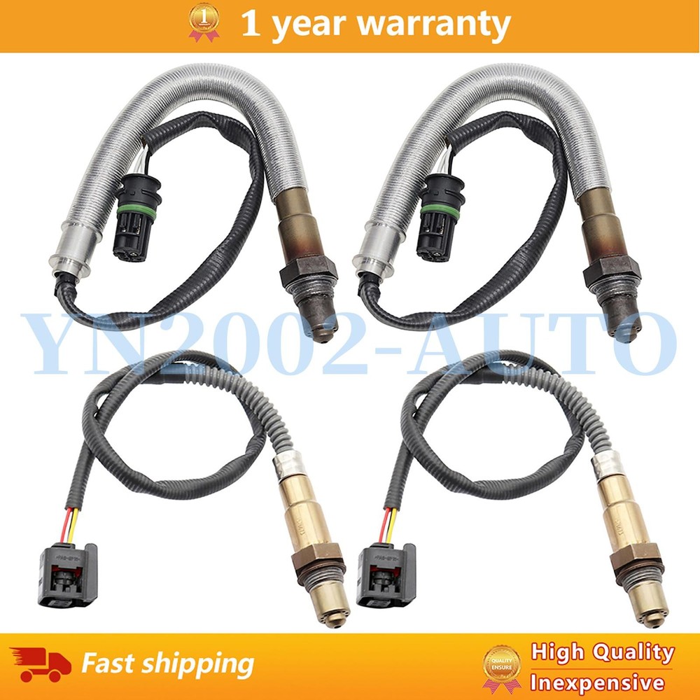 4Pcs Up+Downstream Oxygen O2 Sensor For BMW 550i 650i 750i 750Li X5 X6 F16 4.4L