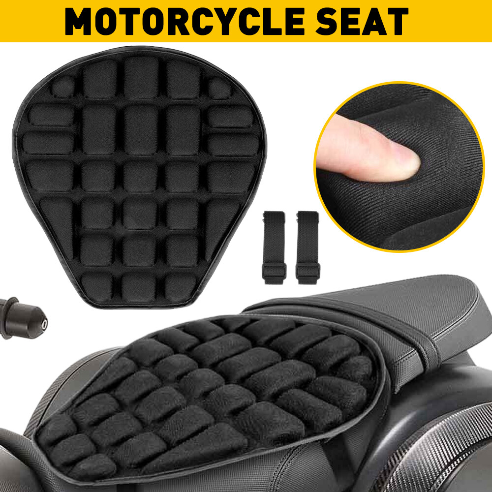 Universal Motorcycle Comfort Gel Seat Cushion Pillow Pad Pressure Relief Cover
