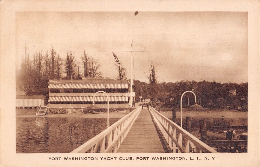 1930 Port Washington Yacht Club Port Washington LI NY post card
