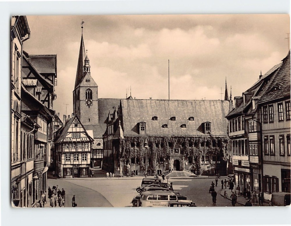 Postcard Marktplatz Quedlinburg Germany