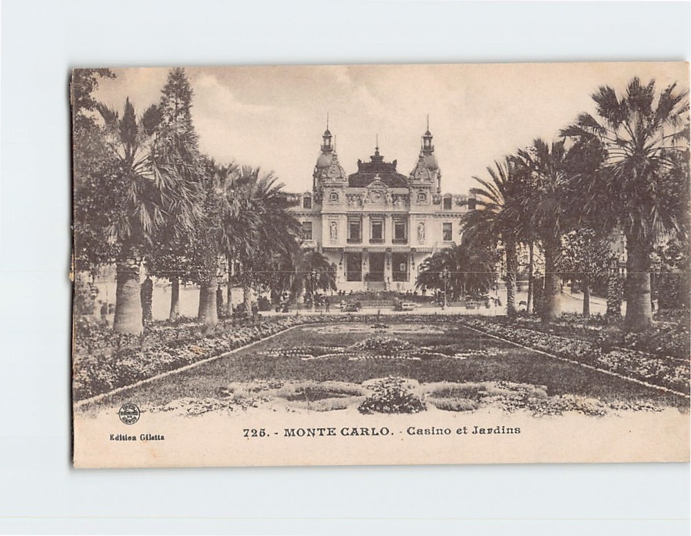 Postcard Casino et Jardins Monte Carlo Monaco Monaco