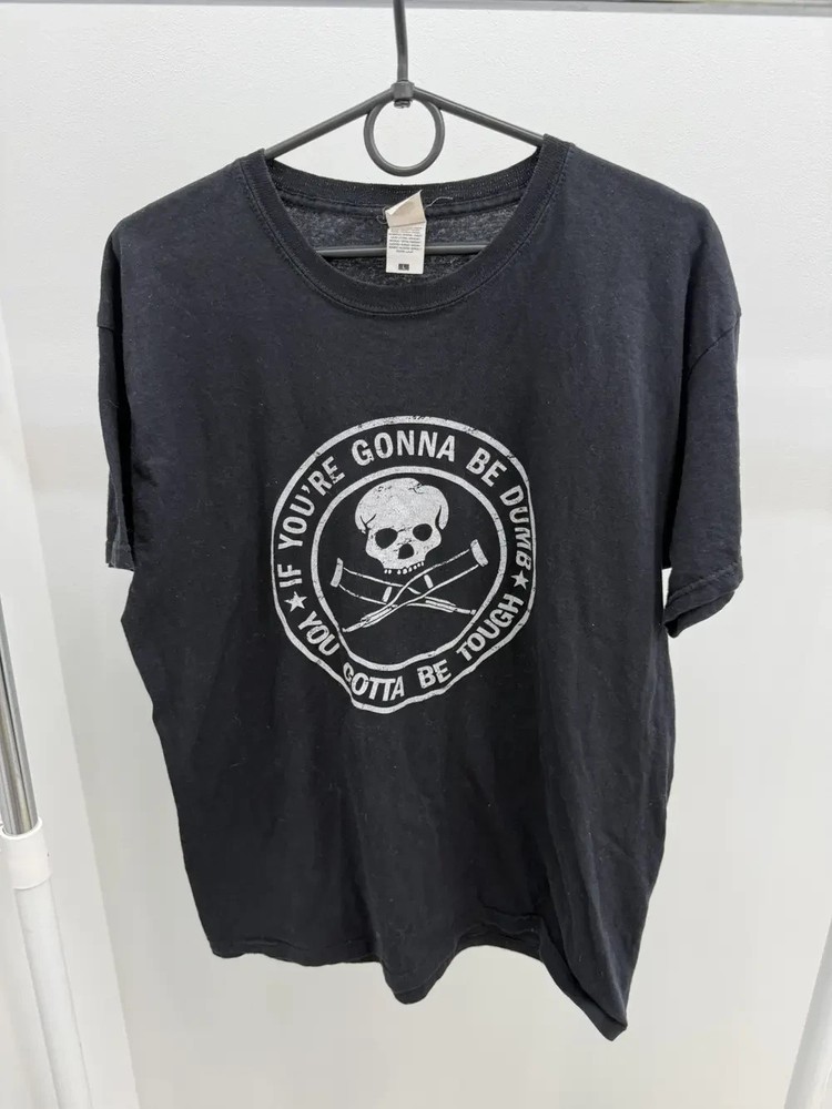 Vintage Jackass Y2K MTV Promo Skull T-Shirt Size L