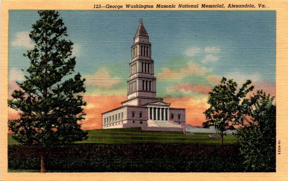 George Washington Masonic National Memorial, Alexandria, Va, Shooters Postcard