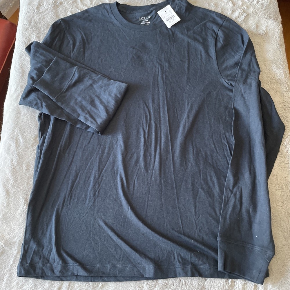 J. Crew  Long Sleeve T-Shirt Men’s Blue Cotton Crew Neck Medium NEW