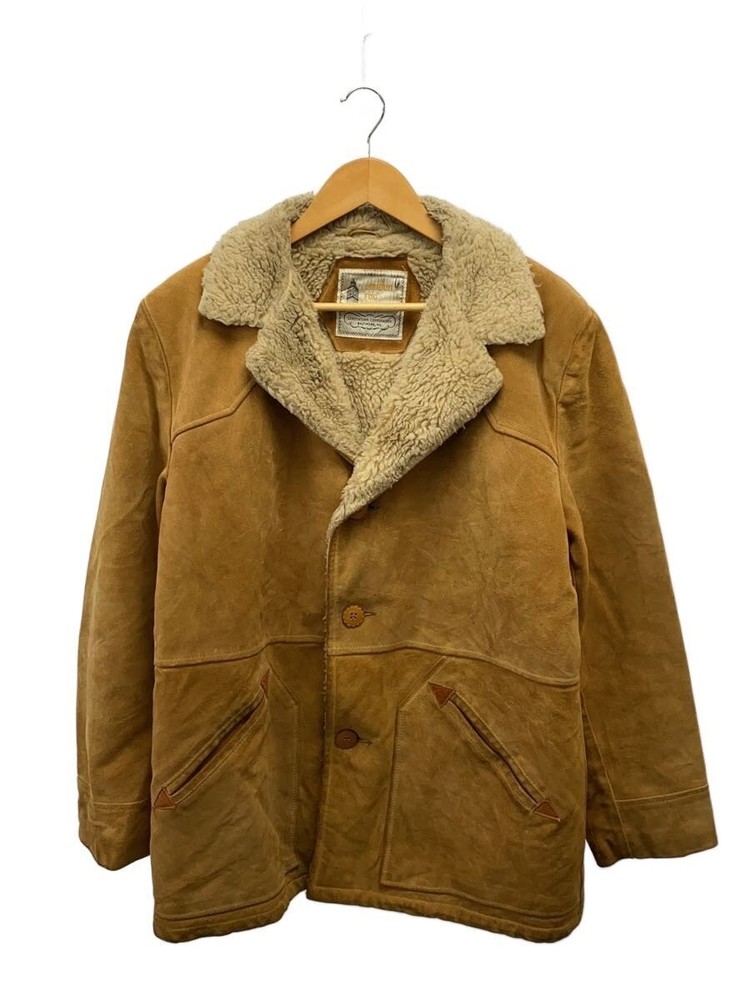 London Fog Leather Jacket Blouson/42/Suede/Cml/Plain 3501
