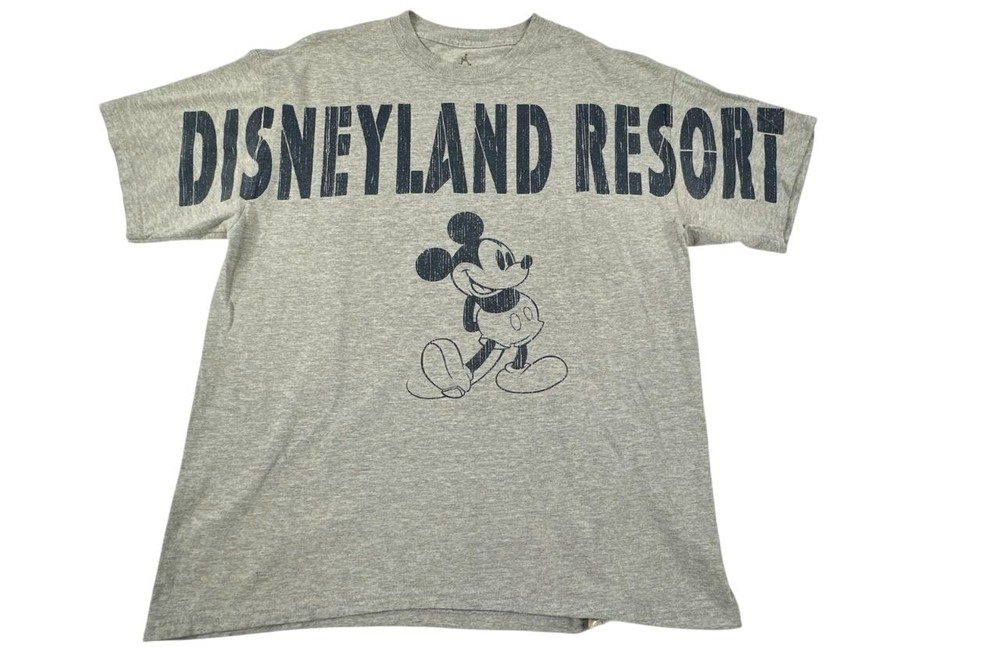 Vintage Hanes Gray Disneyland Resort Mickey Mouse T Shirt. Men's Size L