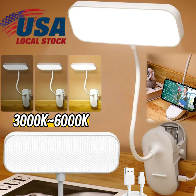 ~USB LED Desk Light Dimmable Bedside Reading Lamp Rechargeable Touch Control US⭐