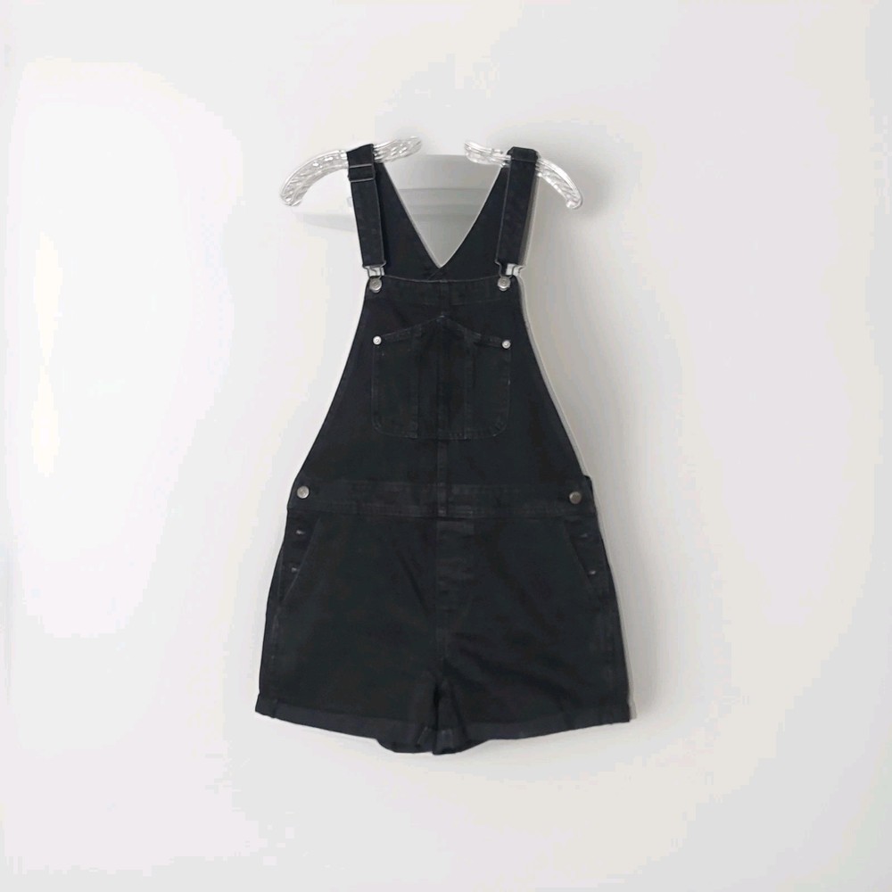 OLD NAVY WOMEN'S Black shorts overalls  M Jean Inseam 3