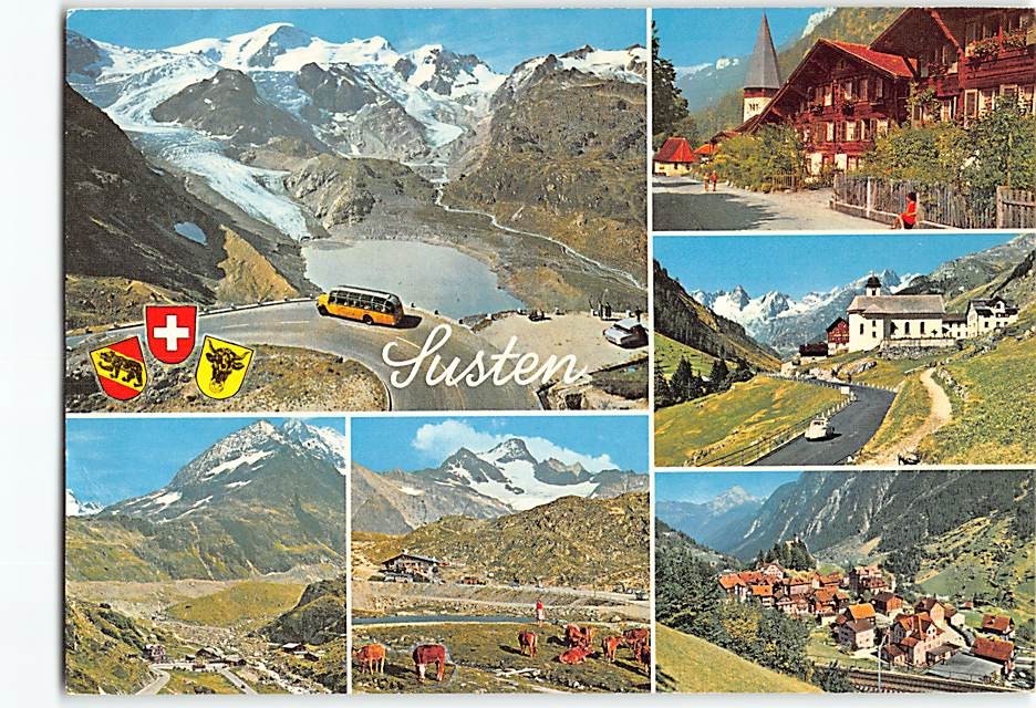 Postcard Scenes & Views Susten Pass in Switzerland