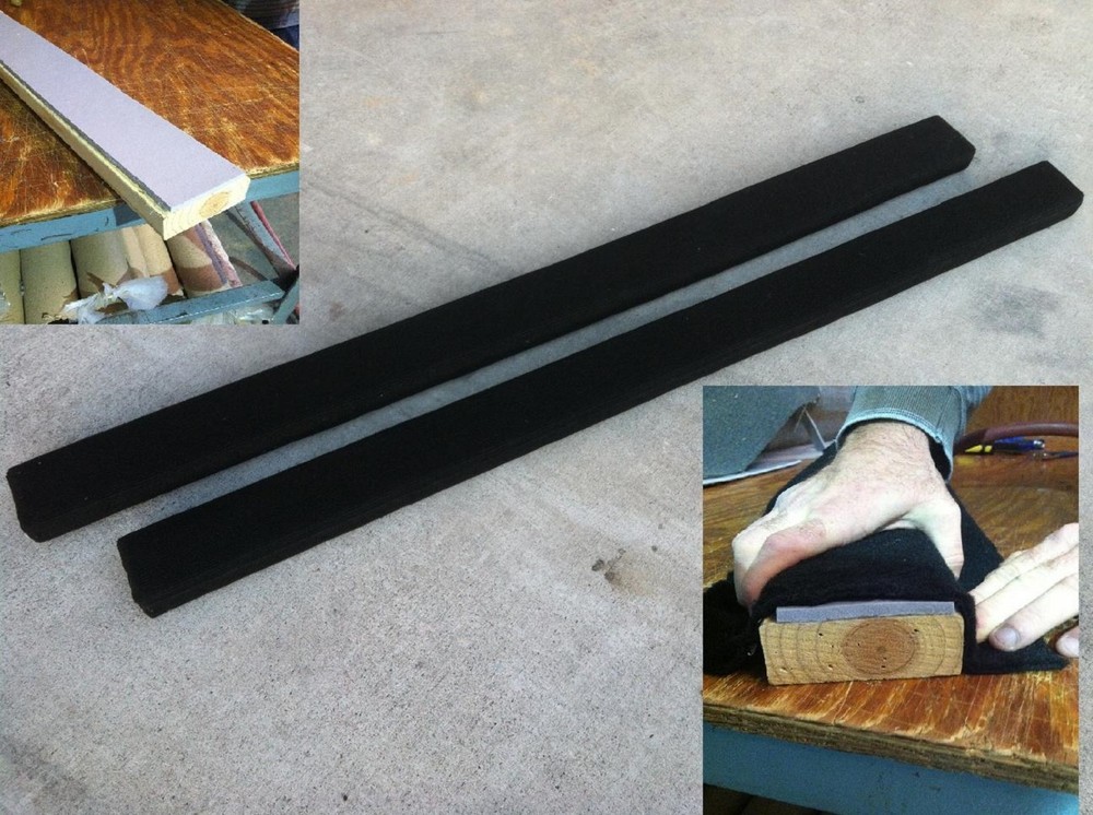 (2) BLACK 2x6x4 Boat Trailer Bunk Boards Runners - 1/4