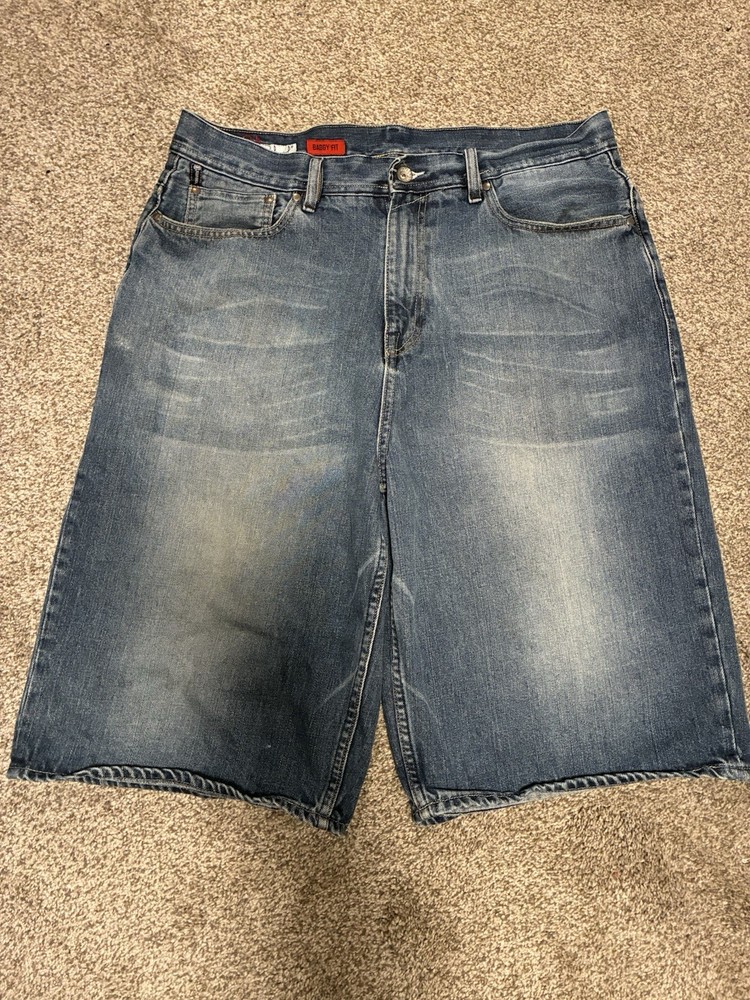 Ecko Unltd. Baggy Fit Denim True Vintage Button Zip Men's