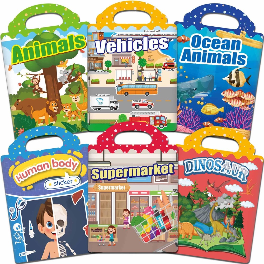 iGetooy 6 Vehicles+animals+ocean Animals+dinosaurs+supermarket+human Body