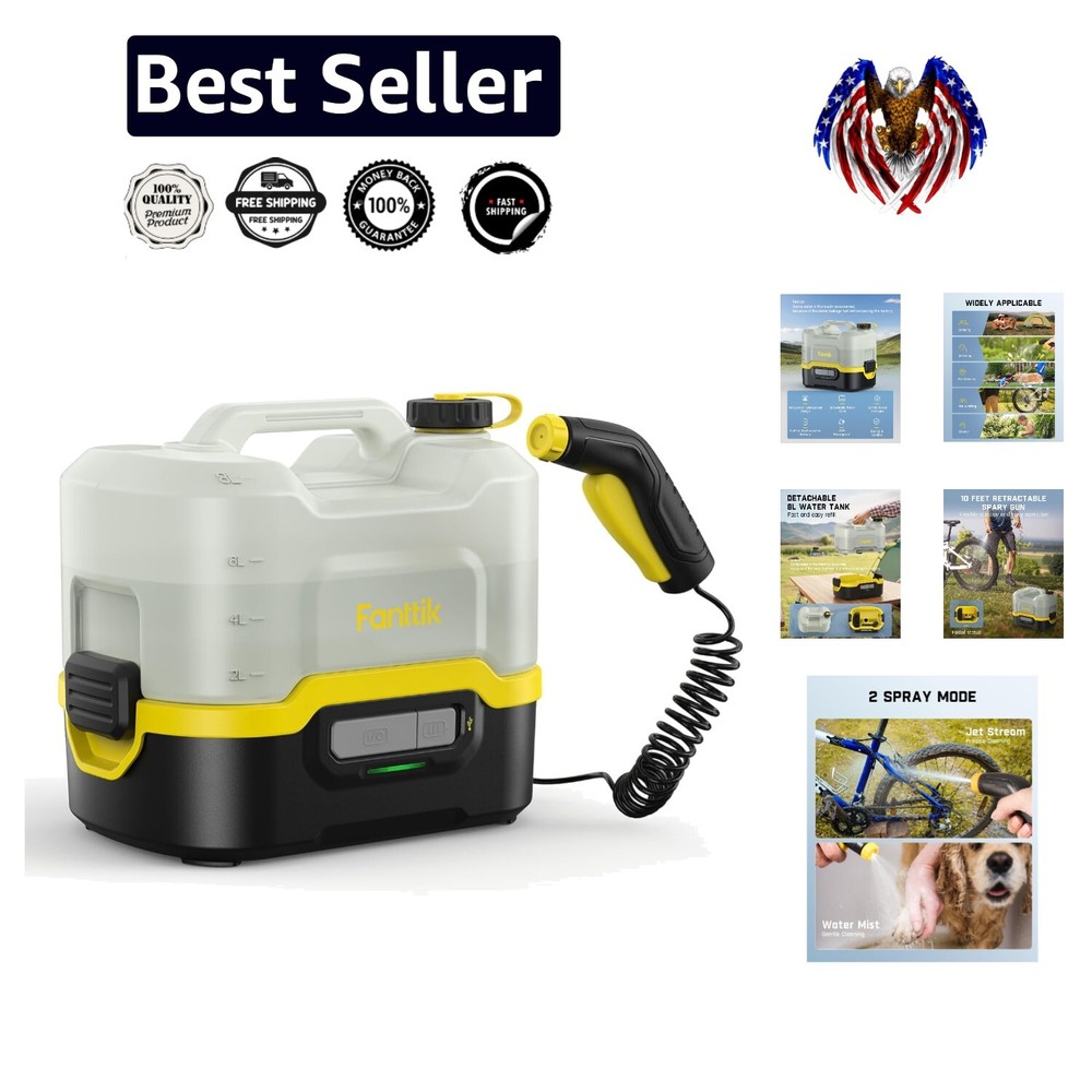 Compact Wireless Electric Sprayer - 72-98 PSI Pressure Washer for Pets & Gardens