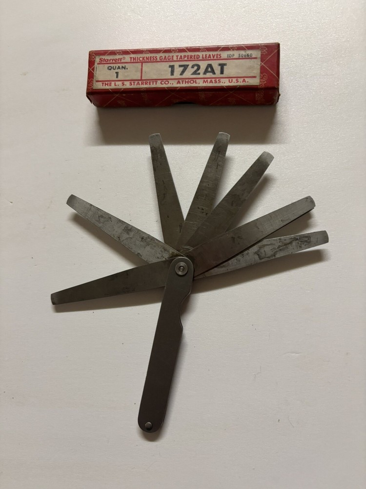 Starrett No. 172AT Feeler Gauge With original box. Made in the United States