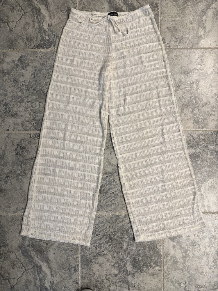 JORDAN TAYLOR White Swim Coverup Mesh Pull On Pants Women’s Size Large