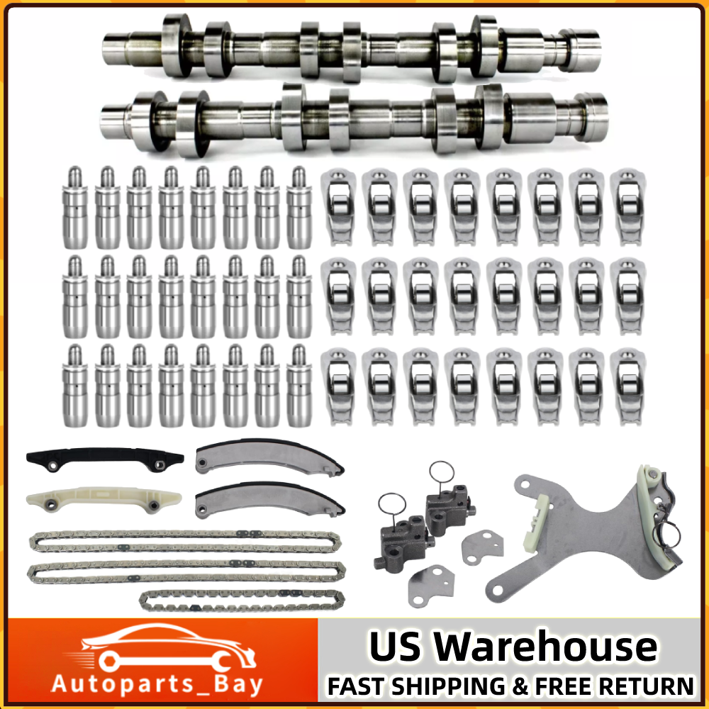 Camshaft Lifters Rocker Arms Kit with Timing Chain for 05-12 Dodge Jeep Ram 3.7L