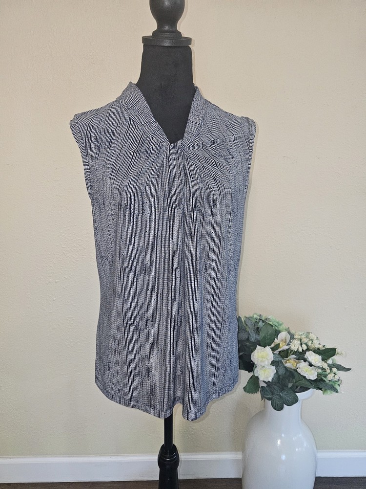 Tommy Hilfiger Women's Sleeveless Knot-Neck Blouse Sz Large