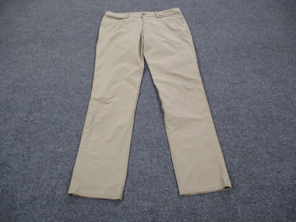 Lululemon Pants Mens 36 X 34 Beige Chino ABC Classic Fit Warpstreme Business