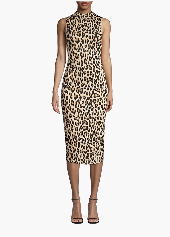 Alice + Olivia Delora Dress Strapless Animal Leopard Print Bodycon Party Women 4