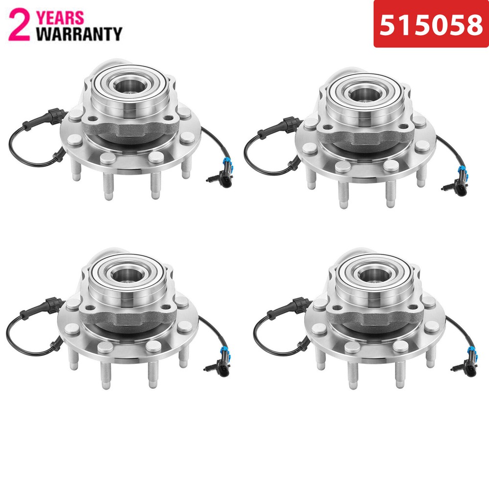 4x Front Wheel Bearing Hubs for Chevy GMC Sierra Silverado 2500HD 3500 Suburban