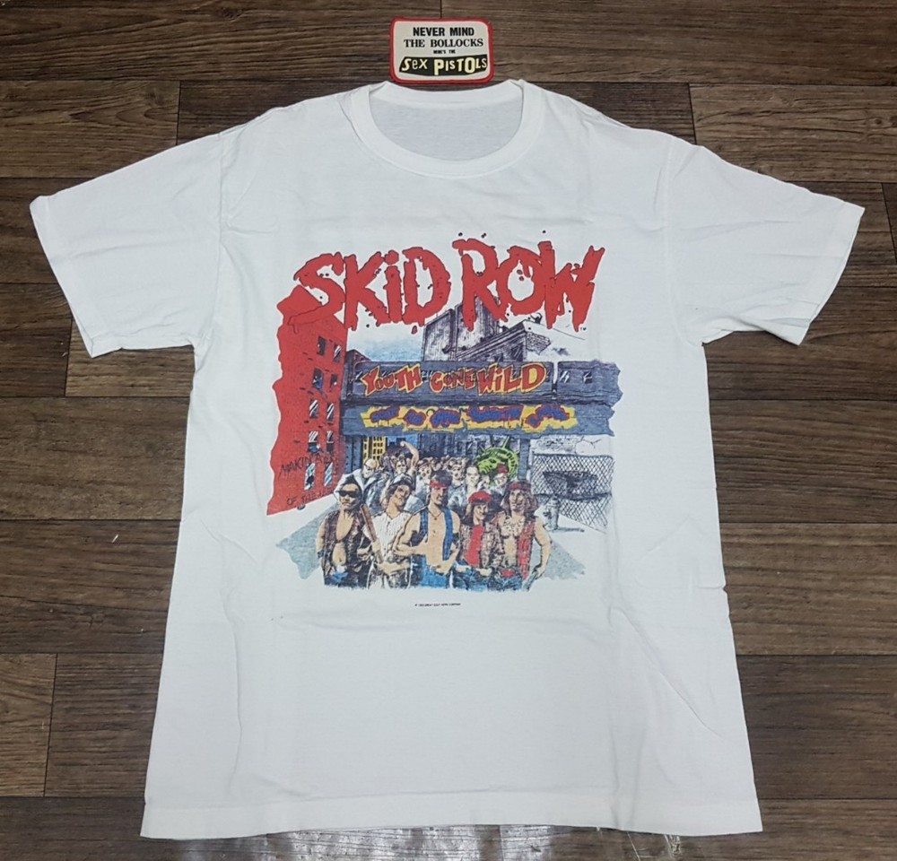 Rare vintage skid row t 'shirt Gift family White Unisex  Shirt S036