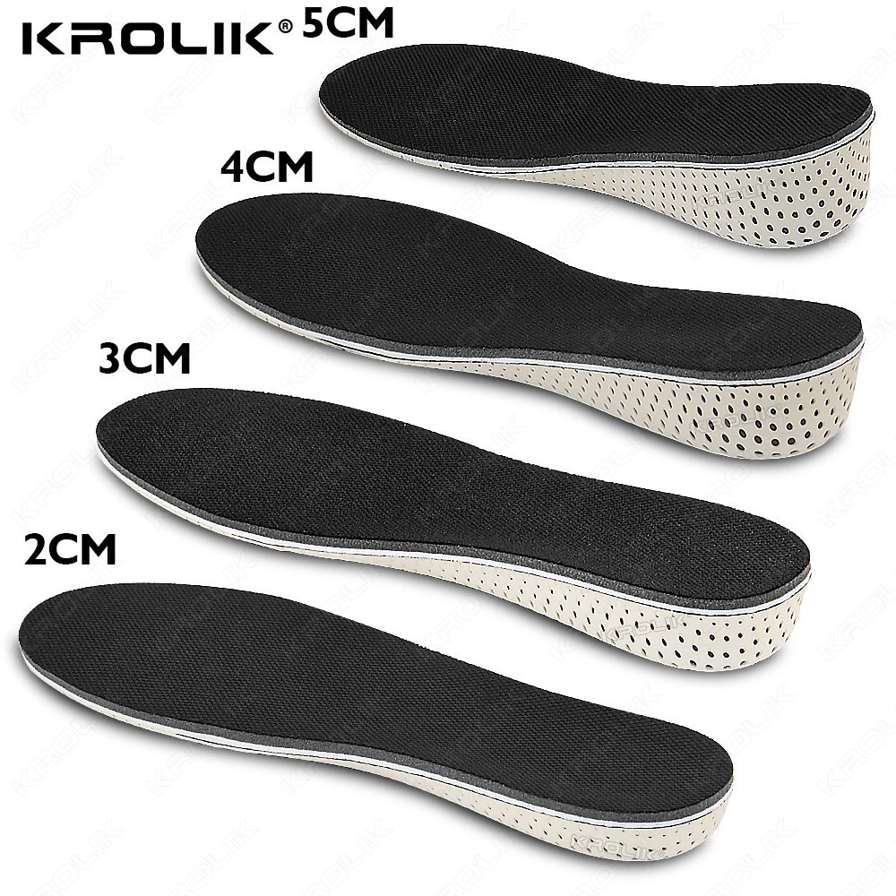 Height Increase Insoles 2-5cm Memory Foam EVA Shoe Lifts Inserts for Men-Women