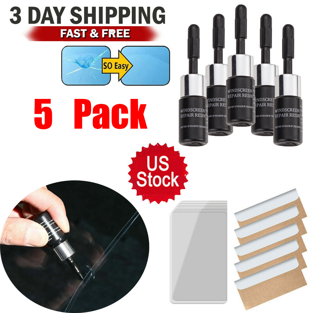 5PCS Nano Glass Repair Kit for Car Window Cracks & Chips