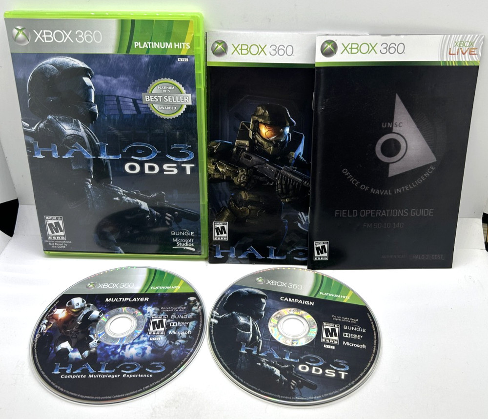 Halo 3: ODST (Xbox 360) Complete with Manual + Both (2) Discs - CIB - Tested