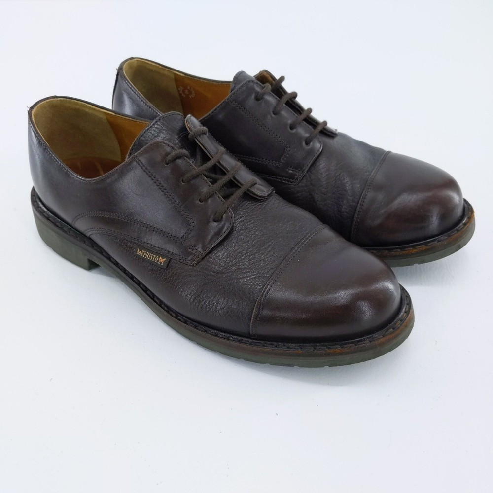 Mephisto Air Relax Mens Shoes Sz 9 Black Cap Toe Smooth/Pebbled Leather Oxford