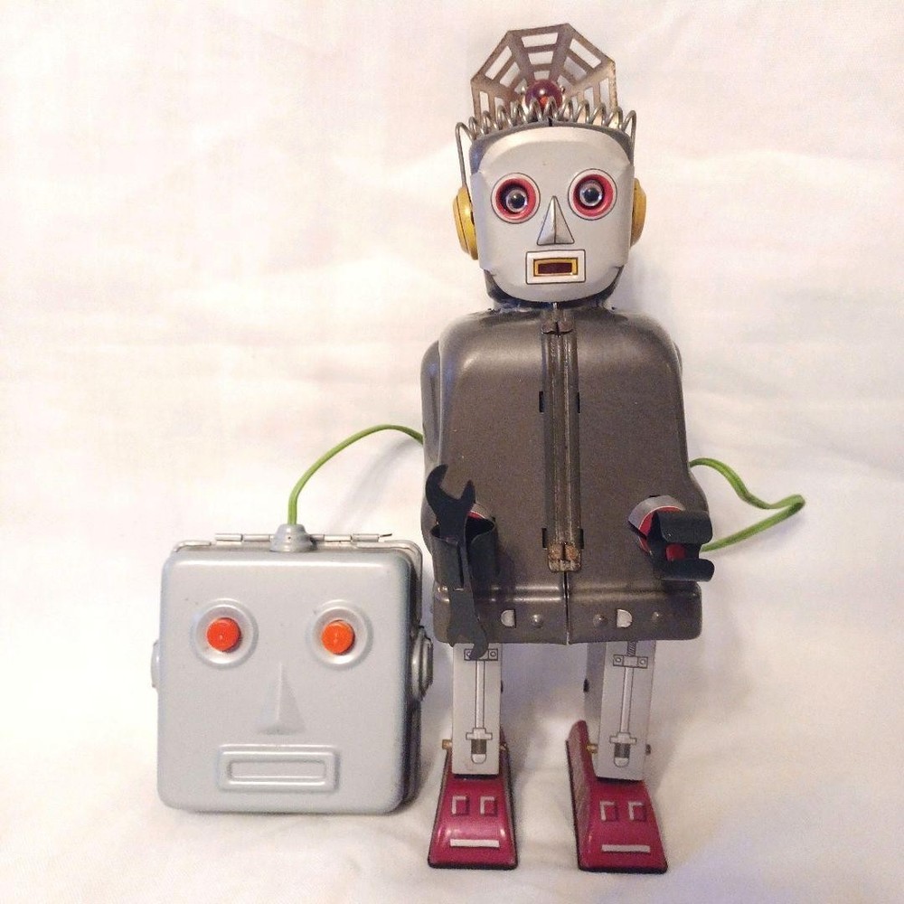 Vintage Tin Toy Radar Robot Nomura Style Wind Up Walking Figure Antique Rare