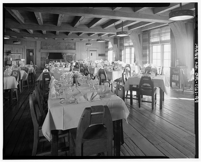 99. Interior view, east wing, first floor, Cascade Dining Room, looking south -