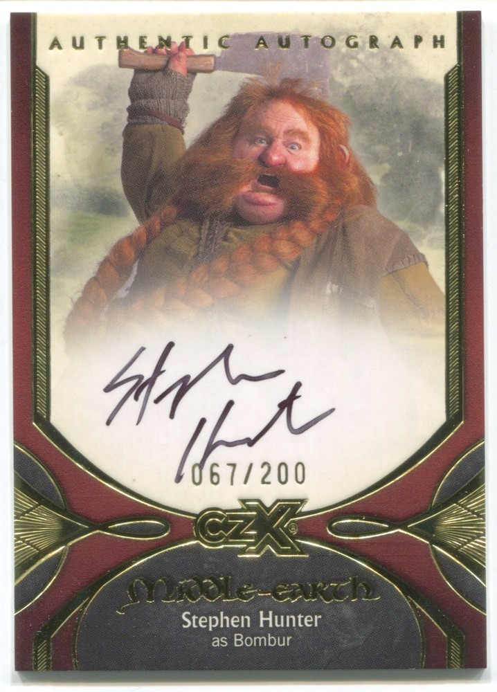 CZX Middle Earth SH-B Stephen Hunter as Bombur 067/200 Autograph Card