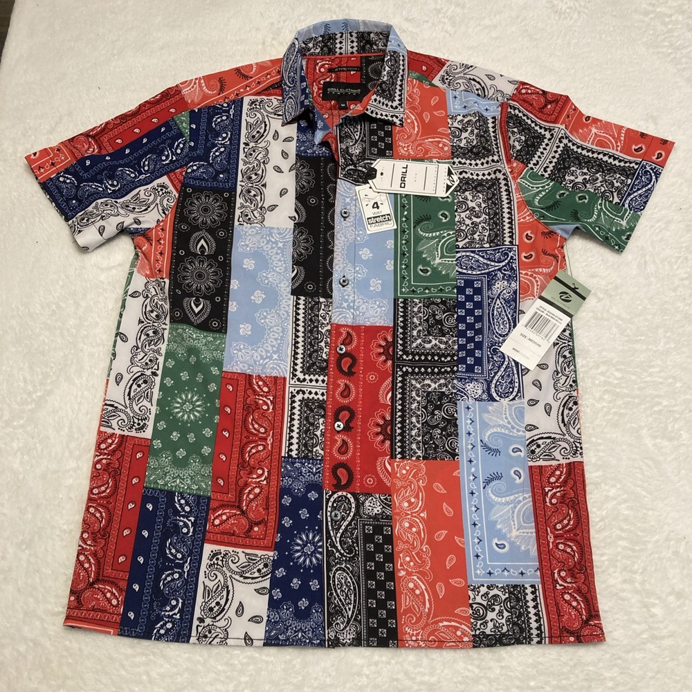 Men's Size Small Drill Clothing Company Stretch Bulk/Red/Blu2 Eclectic