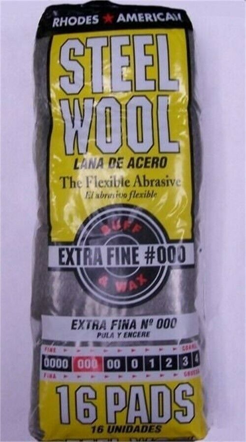 Homax Group Rhodes America 106601-06 16 Pack Extra Fine Steel Wool Pads