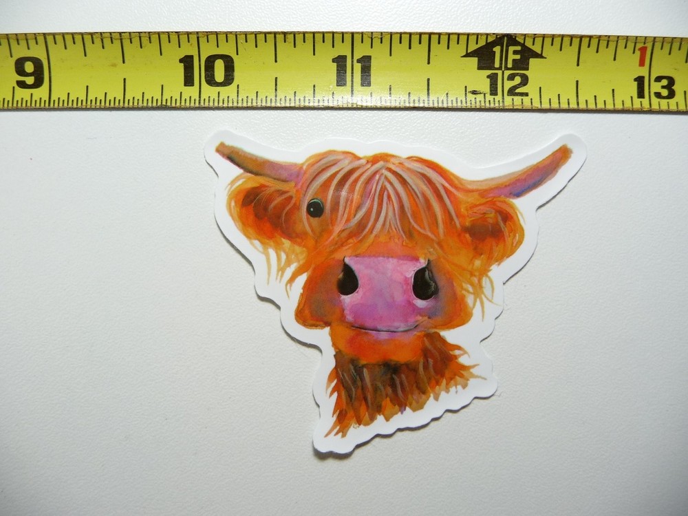 Scottish Highland Cattle Sticker for Laptop Ranch Scotland Decal