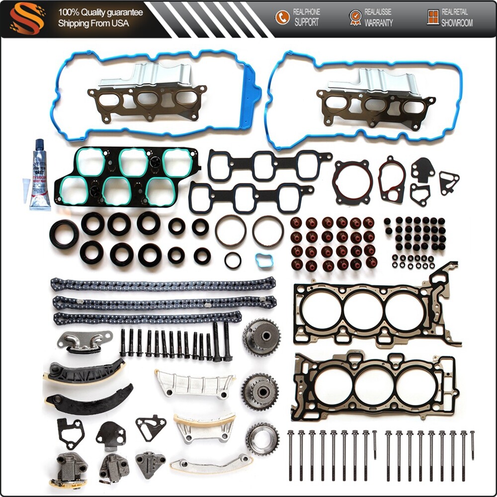 Timing Chain Kit with Head Gasket Bolt Set for 07-08 GMC Acadia Buick Enclave 3.6L