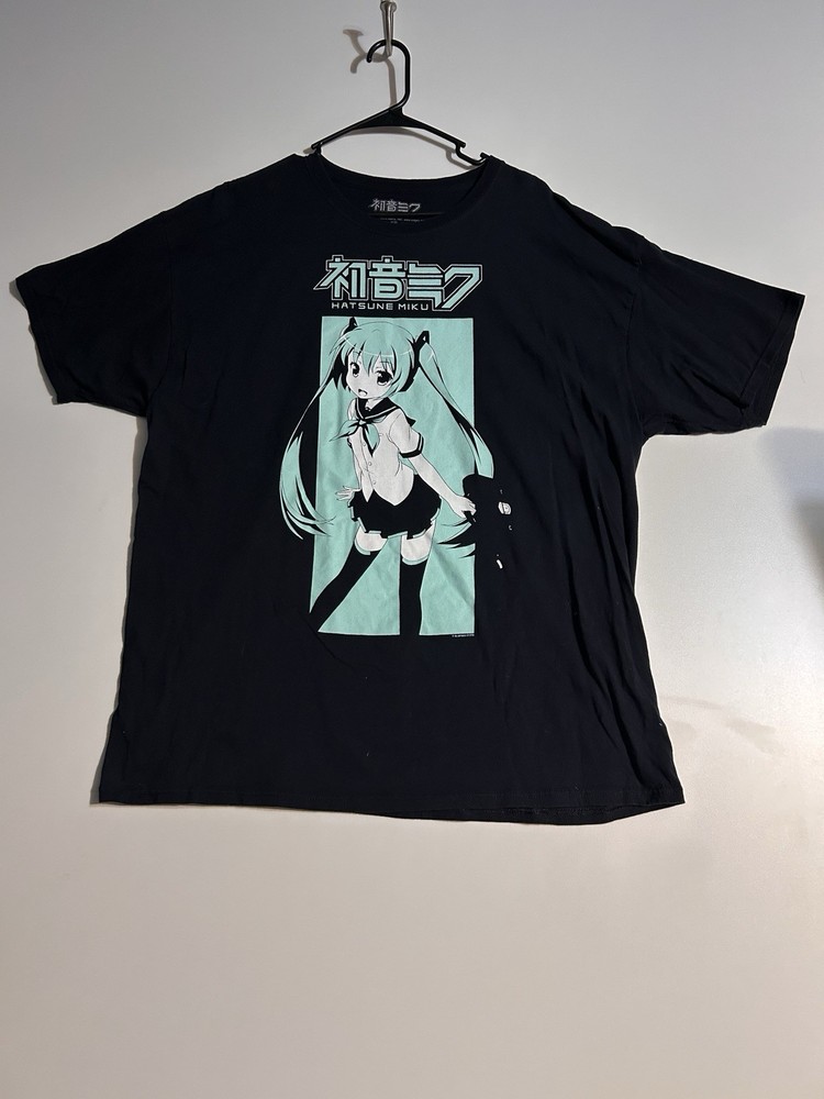 Hatsune Miku Black T-Shirt XXL Anime-005
