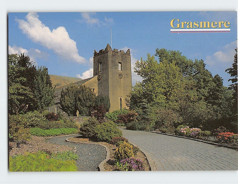 Postcard St. Oswald's Church Grasmere Cumbria England