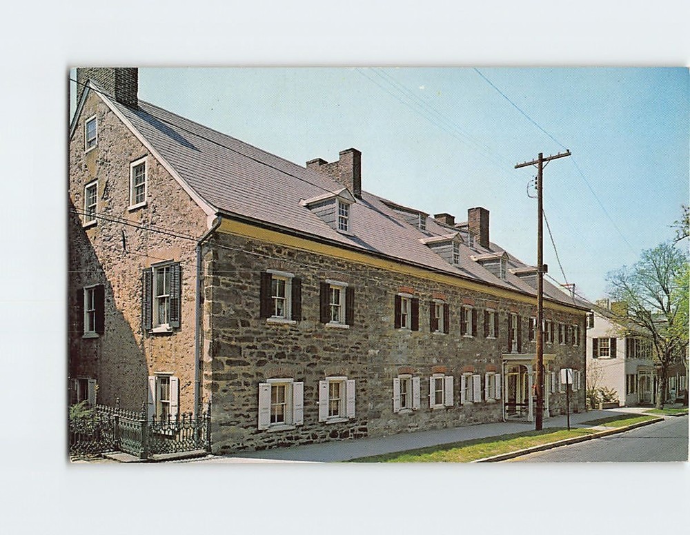 Postcard The Window's House Moravian Settlement Historic Bethlehem Pennsylvania