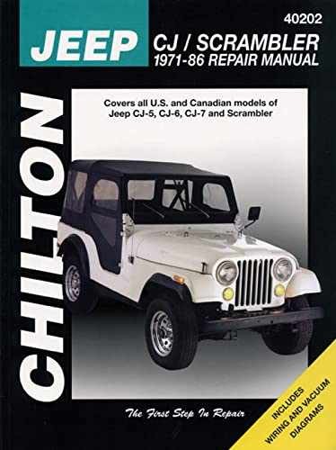 Jeep CJ/Scrambler, 1971-86 (Chilton Total - Paperback, by Chilton - Acceptable